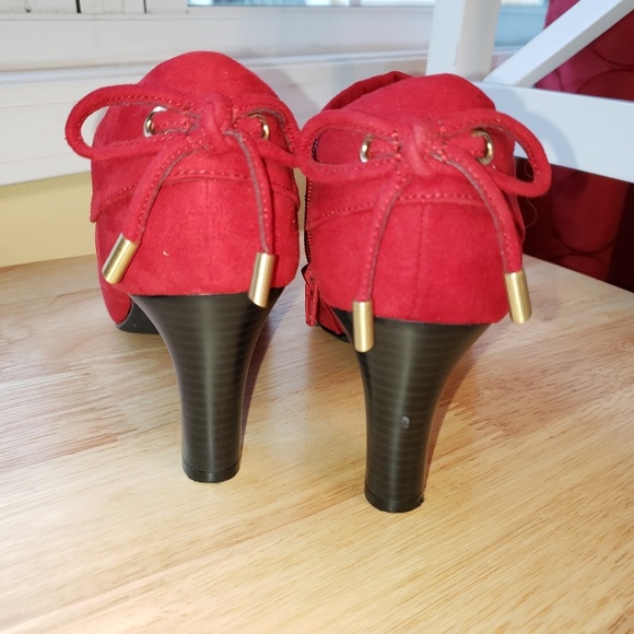 Coach and Four Red Suede Bootie - Picture 4 of 5